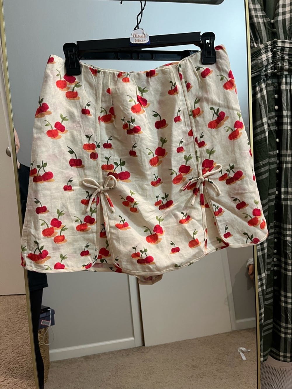 Farm Rio x Anthropologie Cherry Linen Blend Skort - Picture 7 of 8